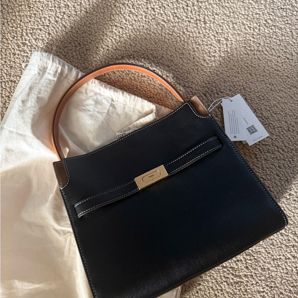 Tory Burch Lee Radziwill Small Elegant Black Handbag 👜 NWT - Picture 10 of 11